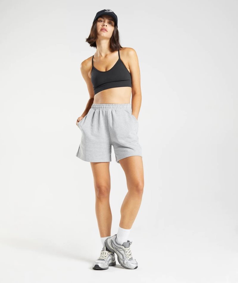 Women's Gymshark Rest Day Sweats Shorts Light Grey | CA 68AD75